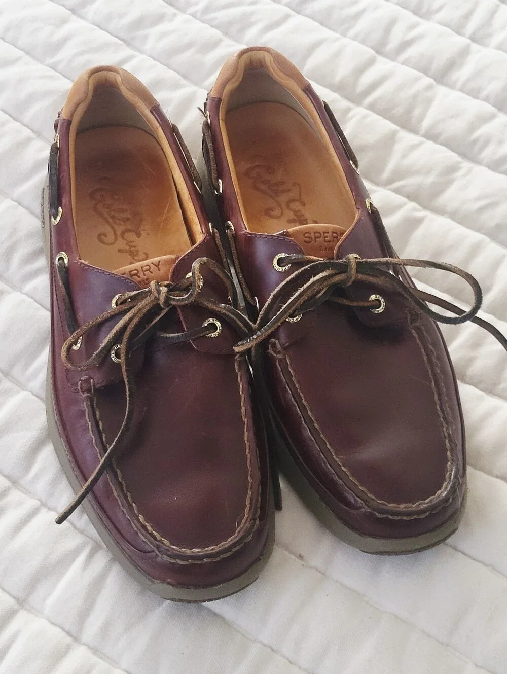 Sperry Men's Gold Cup™ ASV 2-Eye Boat Shoes In Amaretto, Men's Size 9.5